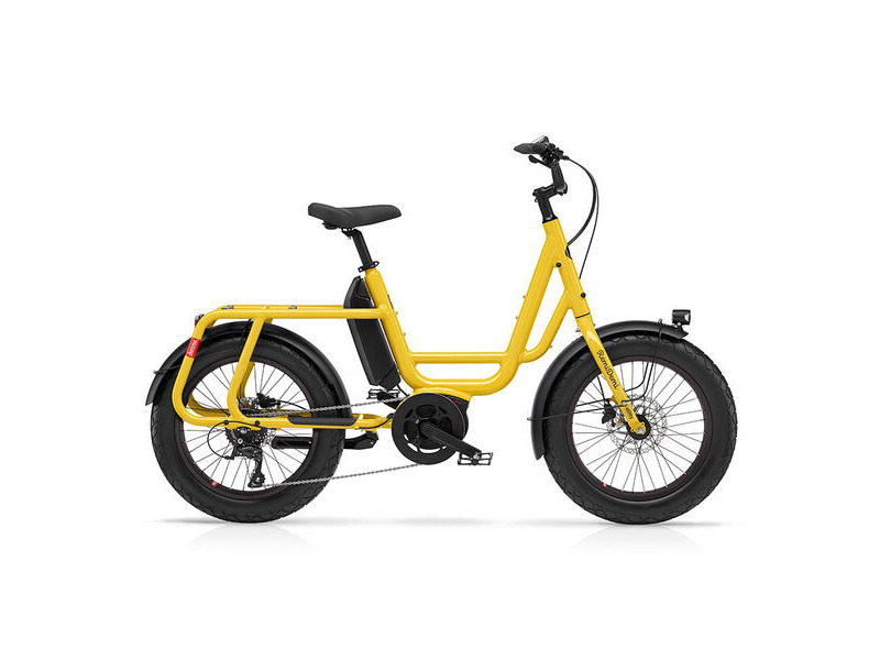Benno Bikes RemiDemi Performance 1x9sp Cargo Bike, 250W 65Nm Performance Motor, 400Wh battery, Step-Thru frame Turmeric Yellow click to zoom image