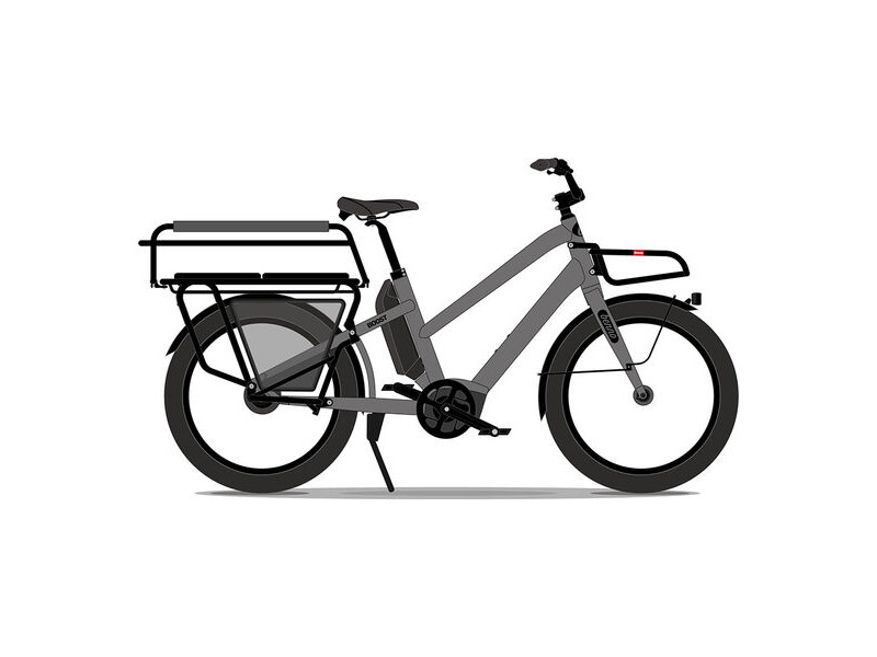 Benno Bikes Boost E CX EVO 5 Easy-On Kit 1x10sp Cargo Bike CX 250W 85Nm Motor, 500Wh Battery, Step-Thru frame, Fully Loaded Anthracite Grey click to zoom image