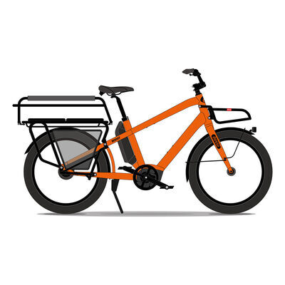 Benno Bikes Boost E CX EVO 5 Regular Kit 1x10sp Cargo Bike CX 250W 85Nm Motor, 500Wh Battery, Fully Loaded Neon Orange