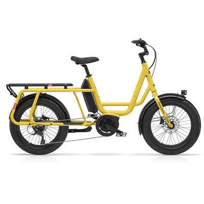 Benno Bikes RemiDemi XL Performance 1x9sp Cargo Bike, 250W 65Nm Performance Motor, 400Wh battery, Easy On frame Turmeric Yellow
