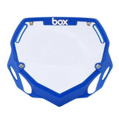 BOX BMX TWO Numberplate 8.25x9.5" Large Blue  click to zoom image