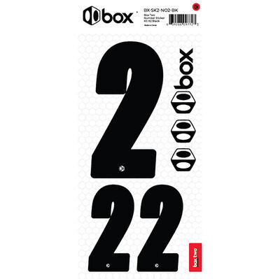 BOX BMX TWO Number Sticker Number for numberplate No2 Black  click to zoom image