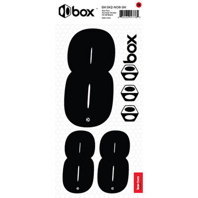 BOX BMX TWO Number Sticker Number for numberplate No8 Black  click to zoom image
